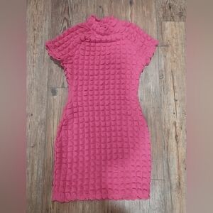 Planet Gold Hot Pink Tight Fitting Dress, Size M